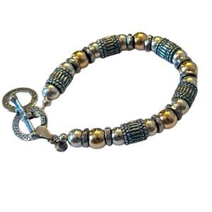Silpada B1223 Sterling Silver & 14k Gold Bracelet